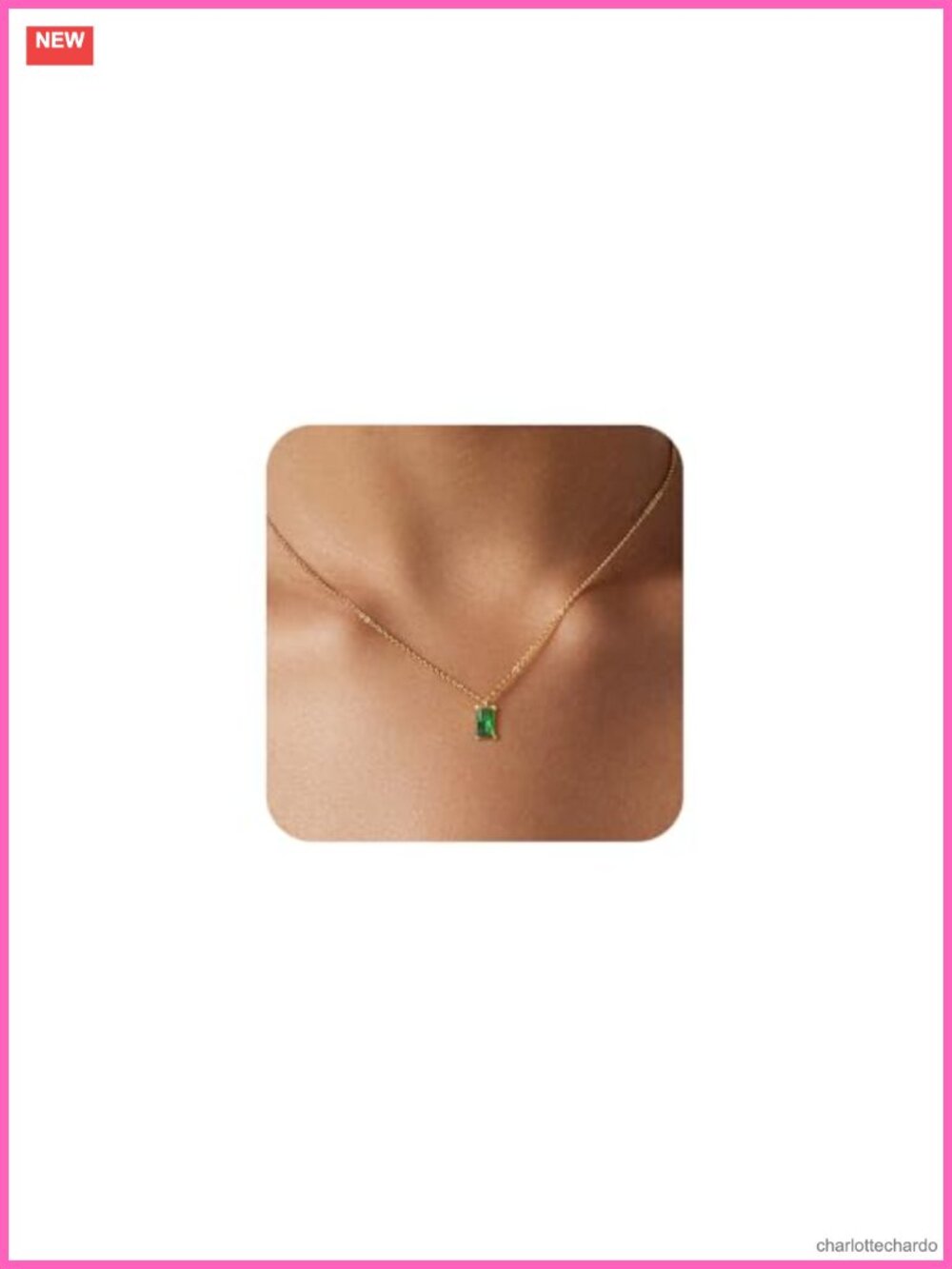 Dainty 14k Gold Plated Open Oval Pendant Necklace for Women
